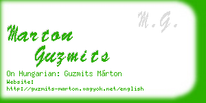 marton guzmits business card