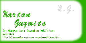 marton guzmits business card
